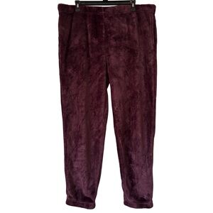 3/$20 Joyspun Dark Purple Fuzzy Fleece Pajama Pants with Stars